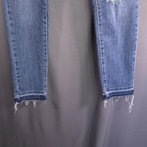 Levi's 711 Skinny Jeans Raw Hem Size 27 western, cowgirl - Picture 2 of 11